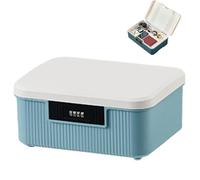CAKEEYUM Lockable Medicine Box, 9l Double Layer Combination Lock Box, Heavy Duty Lockable Storage, Leakproof Medicine Lock for Kitchen Home School Office, Blue home