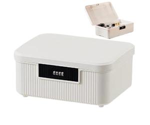 CAKEEYUM Lockable Medicine Box, 9l Double Layer Combination Lock Box, Heavy Duty Lockable Storage, Leakproof Medicine Lock for Kitchen Home School Office, White