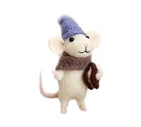 CAKEEYUM Mice Needle Felting Starter Kit Unfinished Wool Felt Mouse Craft Kit for Beginner DIY Craft Mice Needle Felting, Felt Mouse, Wool Supplies, Crafts