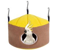 CAKEEYUM Parrot Nest Fleeced Winter Thermal Soft Triangular Hanging Bird Nest for Cage Washable Cockatiel Parakeet Bird Bed, Bed, Hut, Parrot, for Cage, Houses, Bi