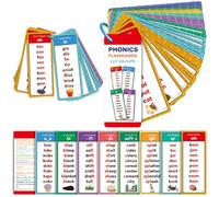 CAKEEYUM Phonics Flash Cards, Learn to Read Phonics Flash Cards with 60 Double-Sided Card - Alphabet, Sight Words, Colors, Numbers, Animals for Learning, Learn To Read
