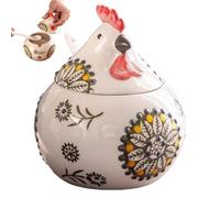 CAKEEYUM Salt Cellar with Lid, Hen-Shaped Sugar and Salt Container, Decorative Chicken Ceramic Jar for Kitchen Counter, Spices & Coffee Chicken Cookie Jar, Cellar with Lid, Container, Holder, S