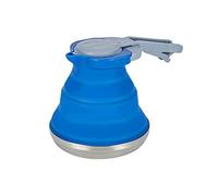 CAKEEYUM Silicone Folding Kettle 1500ml Portable Foldable Camping Kettle Tea Coffee Water Pot Dark Blue Collapsible Camping Water KettleFoldable Folding Silicone Foldable 1.5L Pot