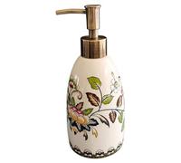 CAKEEYUM Soap Dispenser, 8x3x3 Ceramic Soap Dispenser with Pump Vintage Floral Lotion for Kitchen, Bathroom