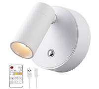 CAKEEYUM Spotlight Indoor Wireless LED Spotlight Indoor Battery Operated Uplighting with Remote Control Timer?Dimmable Accent Light for Painting Picture Plant Wall Decor