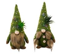 CAKEEYUM Summer Gnomes Plush Green Plants Gnomes Tiered Tray Decor Green Gonk Gnome for Summer Home Decor 2PCS gardening