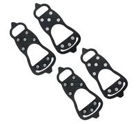 CAKEEYUM Universal Non-Slip Spikes 2 Pairs Spikes for Shoes with 8 Stud Crampons Shoe Ice Cleats Snow Traction for Walking, Running on Ice & Snow Grips M Universal Non-Slip