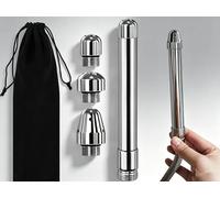 cakefly Shower Douche Set with 3 Heads Shower Enema Douche Kit | 7-Hole Cleansing Nozzle + Velvet Carry Bag for Men & Women