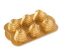 Cakelet Tin: 6 Hole Nordic Ware Mini Hives, Gold