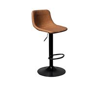 CAKEN 360° Swivel Barstools, Leather Counter Height Bar Stools with Back and Footrest, Height Adjustable Bar Stools for Kitchen Island Bistro