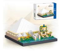 cakeoo Pyramid Building Block Model 2273pcs Micro Brick Difficult to Assemble Ancient Egyptian Architectural Collection Ornaments