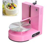 Cakes Decorating Cream Coating Machine Turntable,Electric Cake Cream Spreading Machine,25-320RPM Rotating Speed with LCD Display, 200W for Cake Shops Pink