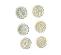 Cakes Mold with 6 Stamp ABS Bean Pastes Cake Mold Hand Pressed Ice Skin Dessert for Cooking Lover Baking Accessories