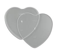 CAKESAFE - 2-8.25” Heart Shaped Clear ¼” Acrylic Disks - Perfect Icing Tool to Smooth the Buttercream on Your Cakes