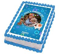 Cakeshop 6 x 9" (155 x 232mm) Portrait Rectangle Dog Photo Upload Custom Personalised Edible Photo Cake Toppers Decorations - Precut Premium Icing Paper