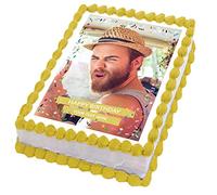 Cakeshop 6 x 9" (155 x 232mm) Portrait Rectangle Happy Birthday Celebration Photo Upload Custom Personalised Edible Photo Cake Toppers Decorations - Precut Premium Icing Paper