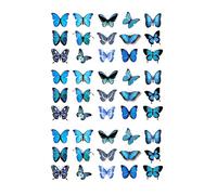 Cakeshop Basics 45 x Blue Butterflies Edible Cake Toppers