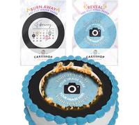 Cakeshop Calendar Burn Away Edible Cake Topper Pack | 1 x Icing sheet & 1 x Wafer Sheet | Calendar Theme for Birthdays & All Special Occasions | Personalise Your Custom Date, Image, Text, Shape & Size