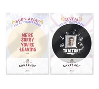 Cakeshop Funny You're Leaving Traitor Theme Edible Burn Away Edible Cake Topper Pack | 1 x Icing sheet & 1 x Wafer Sheet | Personalise With Your Custom Image & Text | Multiple Shapes & Sizes