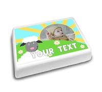 Cakeshop Landscape Personalised Edible Cake Topper Farmyard Animal Sheep | Custom Image & Text | For Birthdays & Celebrations | Multiple Shapes & Sizes | Icing & Wafer Paper Options