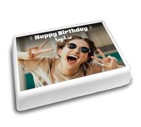 Cakeshop Landscape Personalised Edible Cake Topper With Custom Text | Custom Image & Text | For Birthdays & Celebrations | Multiple Shapes & Sizes | Icing & Wafer Paper Options