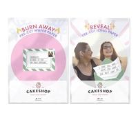 Cakeshop Letter Style Edible Burn Away Edible Cake Topper Pack | 1 x Icing sheet & 1 x Wafer Sheet | Personalise With Your Custom Image & Text | Multiple Shapes & Sizes