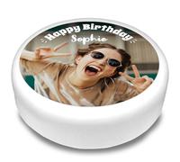 Cakeshop Round Personalised Edible Cake Topper With Custom Text | Custom Image & Text | For Birthdays & Celebrations | Multiple Shapes & Sizes | Icing & Wafer Paper Options