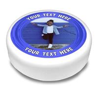Cakeshop Round Personalised Edible Cake Topper With Dark Blue Border & Text | Custom Image & Text | For Birthdays & Celebrations | Multiple Shapes & Sizes | Icing & Wafer Paper Options