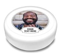 Cakeshop Round Personalised Edible Cake Topper With White Border & Text Banner | Custom Image & Text | For Birthdays & Celebrations | Multiple Shapes & Sizes | Icing & Wafer Paper Options