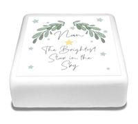 Cakeshop Square Personalised Edible Christmas Cake Topper Remembering A Loved One | Personalise with Any Name | For Xmas Parties & Family Celebrations| Multiple Sizes | Icing & Wafer Paper Options