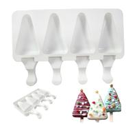Cakesicle Molds Silicone, Cake Popsicle Mold 4 Cavities Triangle Silicone Cakesicle Mold Reusable Ice Cream Mould for DIY Popsicle, Cake