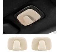 Cakievro Car hanger hooks rear row for vol-vo XC40 XC60 18-20,XC90 V90 S90 16-20 T2V9 (beige 2pcs)
