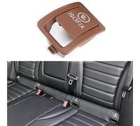 Cakievro for Mercedes W205 Car Rear Child ISOFIX Switch Seat Safety Cover for Benz C Class W205 C300 C350 C200 C180 2015-2021 2059200513 (Brown)
