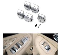 Cakievro Interior Car Window Regulator Switch Button Cover Cap Replacement for Mer-cedes Benz C E GLC S Class W205 W253 W213 W293 W222 (Button No.1)