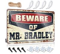 CakJuice Boys Only Sign Beware of Mr. Bradley Tin Sign Home Signs Wall Decor Coffee Bar Decor ( Size : 30X40CM )