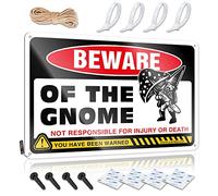 CakJuice Hot Beer Tin Sign Beware of Gnome Tin Sign Funny Metal Signs for Outdoors Outside Decor ( Size : 20X30CM )