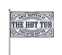CakJuice Mancave Signs and Decor What Happens in The Hot Tub Stays in The Hot Tub Flag Bedroom Door Sign Outdoor Decorations for Patio (Size : 30X45CM)