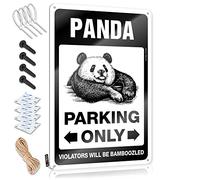 CakJuice Tin Bar Signs Panda Parking Only Tin Sign Decaor Sign Decaor Sign ( Size : 20X30CM )