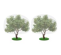 CAKKVDE 2 Pack Fruit Tree Netting Bird Protection with Drawstring, Fine Mesh Cherry Tree Netting Cover, Reusable Orchard Insect Barrier (120x180cm)