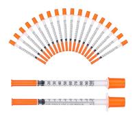 CAKKVDE 20 Pack 1ml Multi-Purpose Distribution Measuring Tools (30G 13mm) | Precision Liquid Control for Cake Decorating, Pets Feeding & Craft Supplies - Individually Sealed Packaging