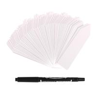 CAKKVDE 200Pcs White Plastic Plant Labels for Outdoor Plants, 10x2cm Waterproof Garden Tags for Seedlings, Herbs, Potted Vegetables & Flowers