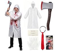CAKKVDE 5pack Adults Psycho Costume for Mens Halloween Costumes - (color-2)
