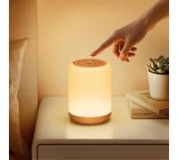 CAKLIK Night Light, Dimmable Touch Bedside Lamp with 256 RGB, Timer, Memory