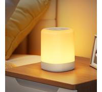 CAKLIK Night Light, USB Rechargeable Bedside Lamp, Touch Control LED Table Lamp, Dimmable with RGB Color Changing Smart Portable Desk Lamp for Newborns, Kids, Bedroom, Living Room, Camping