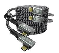 CAKOBLE 3m usb c cable,[2-Pack 3m] [20Gbps,240W,4K@144Hz] USB 3.2 Cable Compatible Thunderbolt 4 /Thunderbolt 3 5K@60Hz usb c monitor cable For iPhone16,MacBook,Samsung 24,90 degree usbc