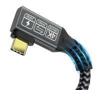 CAKOBLE Cable USB C To USB C 0.5M, USB 3.2 Gen2 data transfer type c,20 Gbps 240w,4K@144Hz usb c video cable,right angle usb c cable (1M-20Gbps 240W USB C)