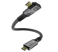 CAKOBLE Cable USB C To USB C 0.5M, USB 3.2 Gen2 data transfer type c,20 Gbps 240w,4K@144Hz usb c video cable,right angle usb c cable (0.5M-20Gbps 240W USB C)
