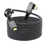 CAKOBLE Cable USB C To USB C 0.5M, USB 3.2 Gen2 data transfer type c,20 Gbps 240w,4K@144Hz usb c video cable,right angle usb c cable (3M-20Gbps 240W USB C)