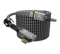 CAKOBLE Cable USB C To USB C 0.5M, USB 3.2 Gen2 data transfer type c,20 Gbps 240w,4K@144Hz usb c video cable,right angle usb c cable (5M-20Gbps 240W USB C)