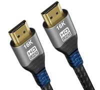 CAKOBLE HDMI 2.2 Cable 2m,96Gbps Ultra High Speed,16K@60Hz,12K/10K 120Hz,8K@120Hz/240Hz,4K@240Hz/360Hz/480Hz,eARC HDR10+ HDCP 2.3 Compatible with HDMI 2.1/2.0/1.4,PS5, Fire TV, Soundbar,HDTV,Xbox.